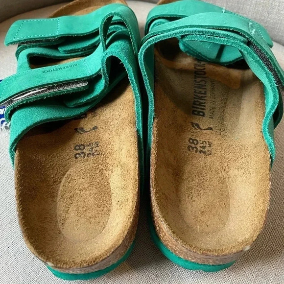 NWT Birkenstock Uji Nubuck-Suede Sandals Size 38 - Picture 6 of 12